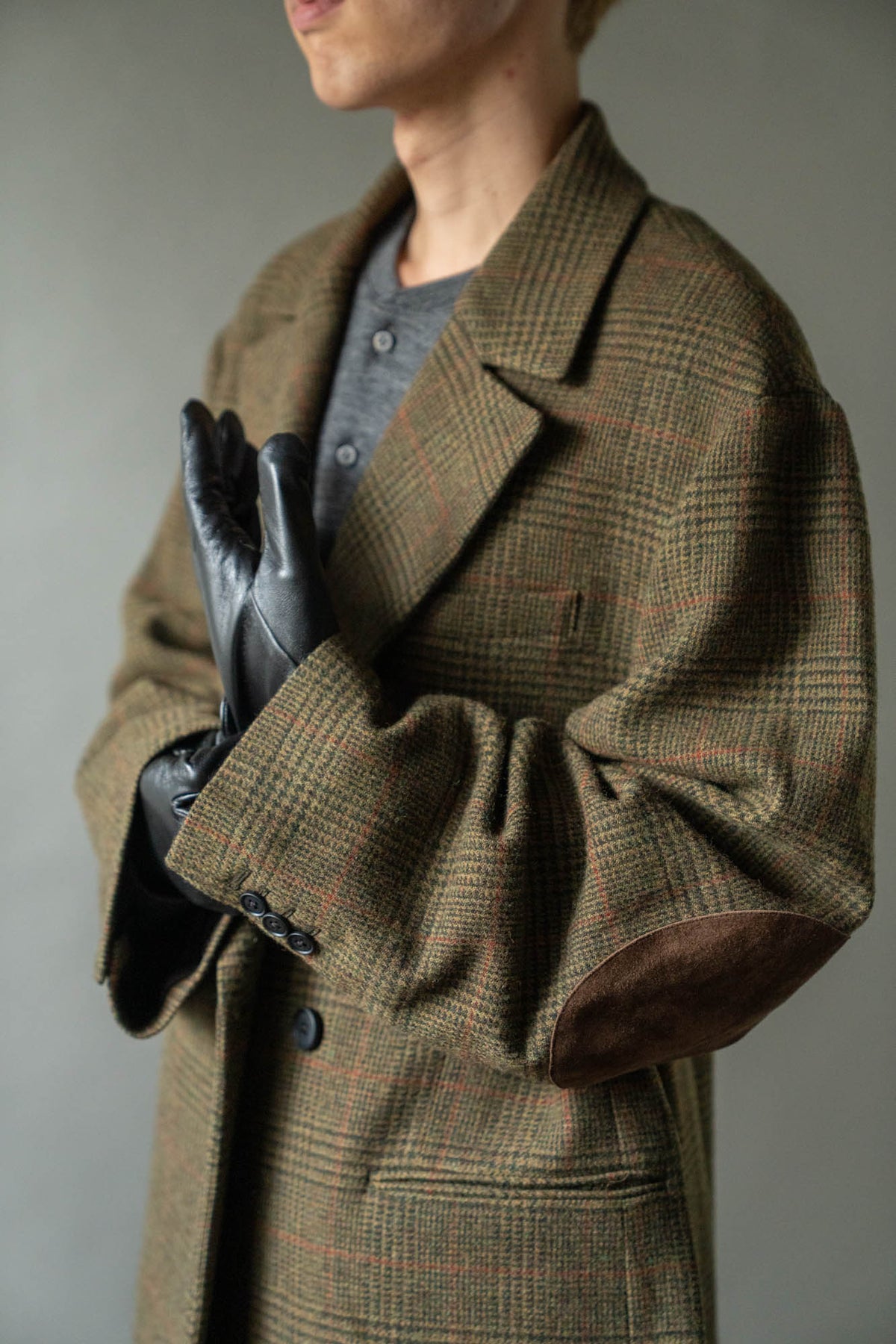 BRITISH TWEED OVERSIZED PEAK LAPEL JACKET(ST.1586)