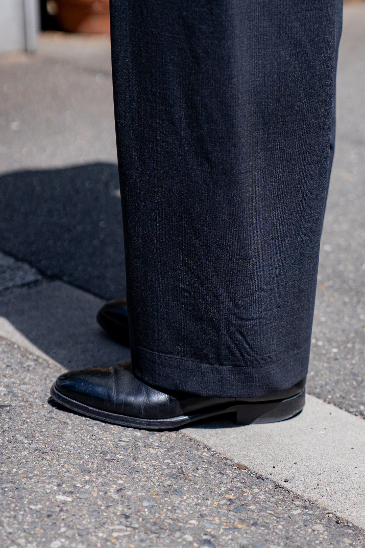 Washed Wool Voile Side Seamless 4P Pants