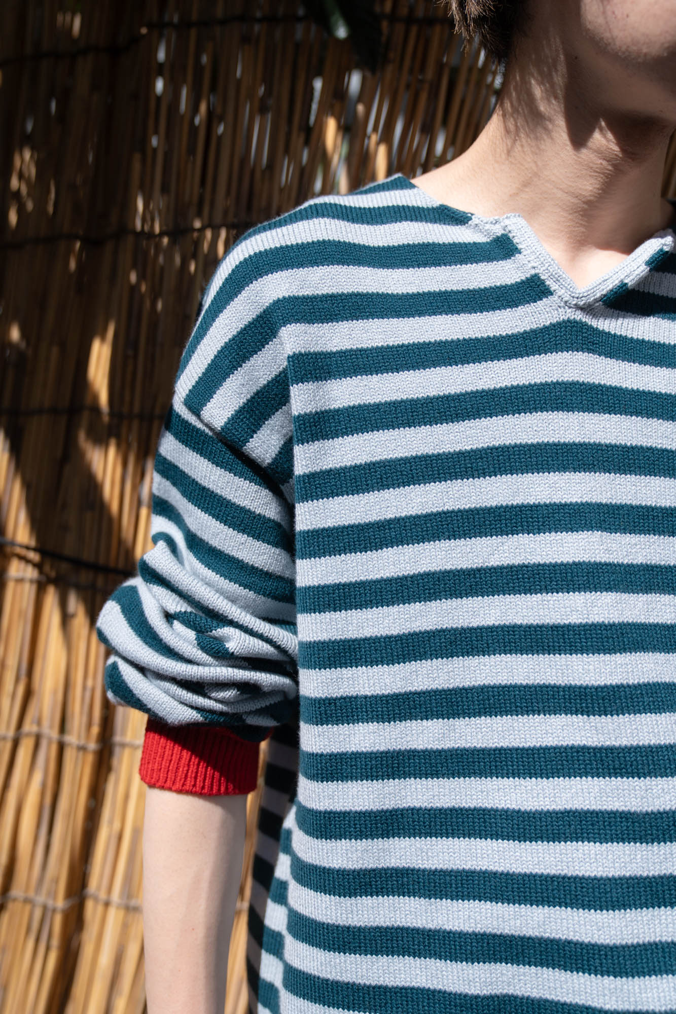 Cotton skipper border pullover