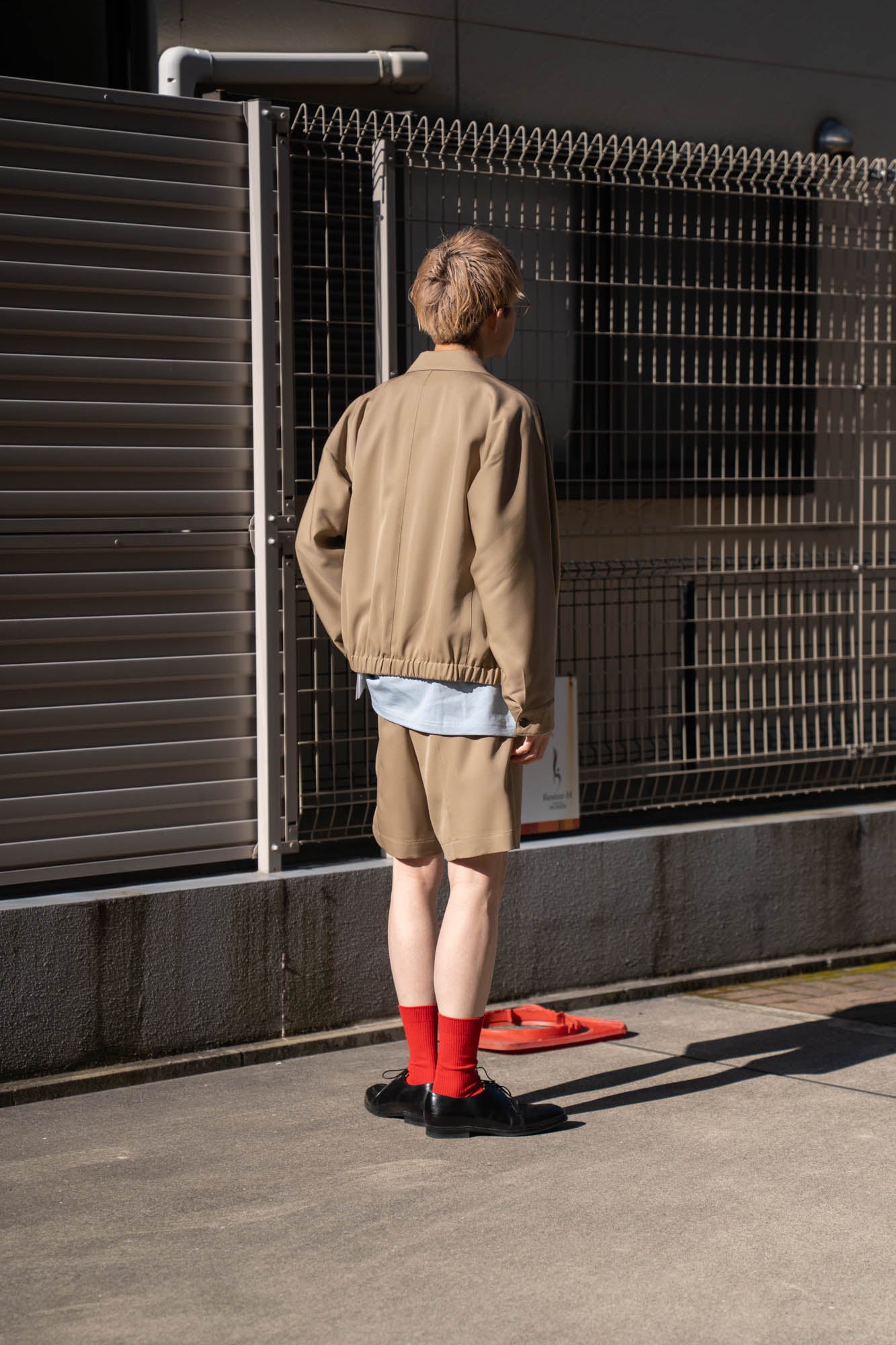 Work Shorts in Wool Gabardine