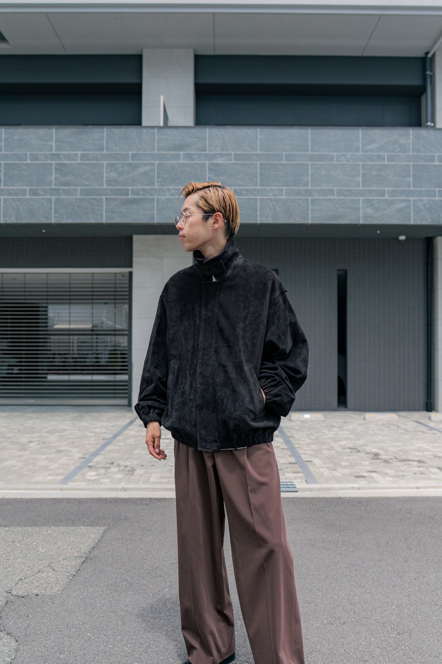 COW SUEDE ZIP SHORT JACKET(ST.1217)