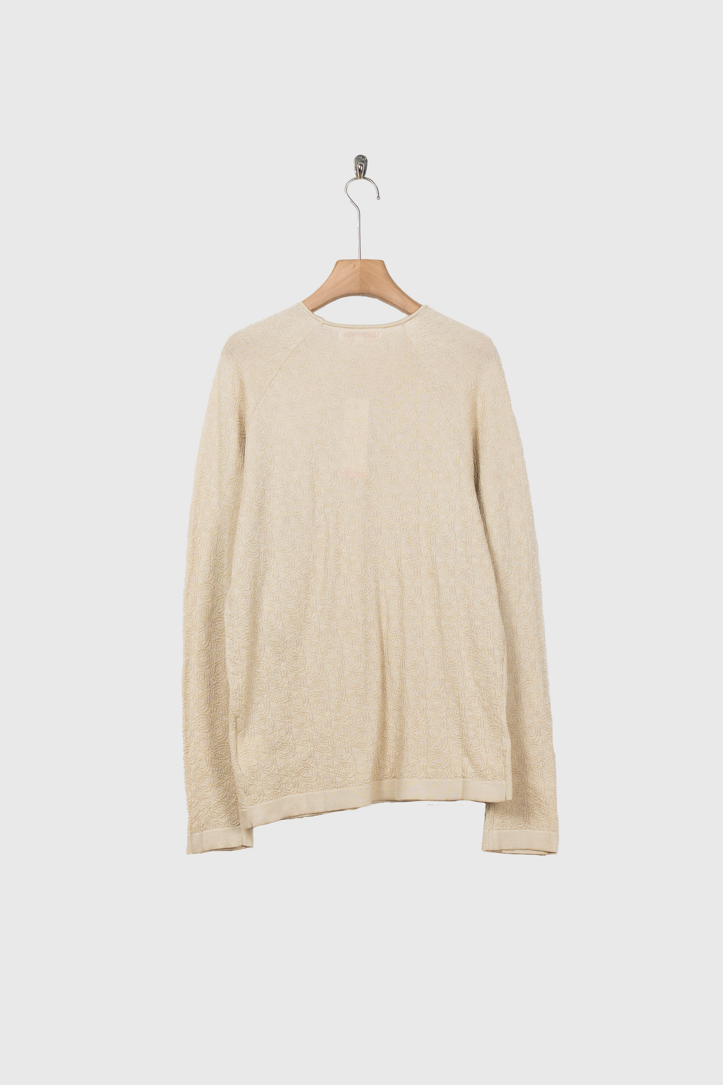 Carved Laceish Knit in Marcerized Cotton