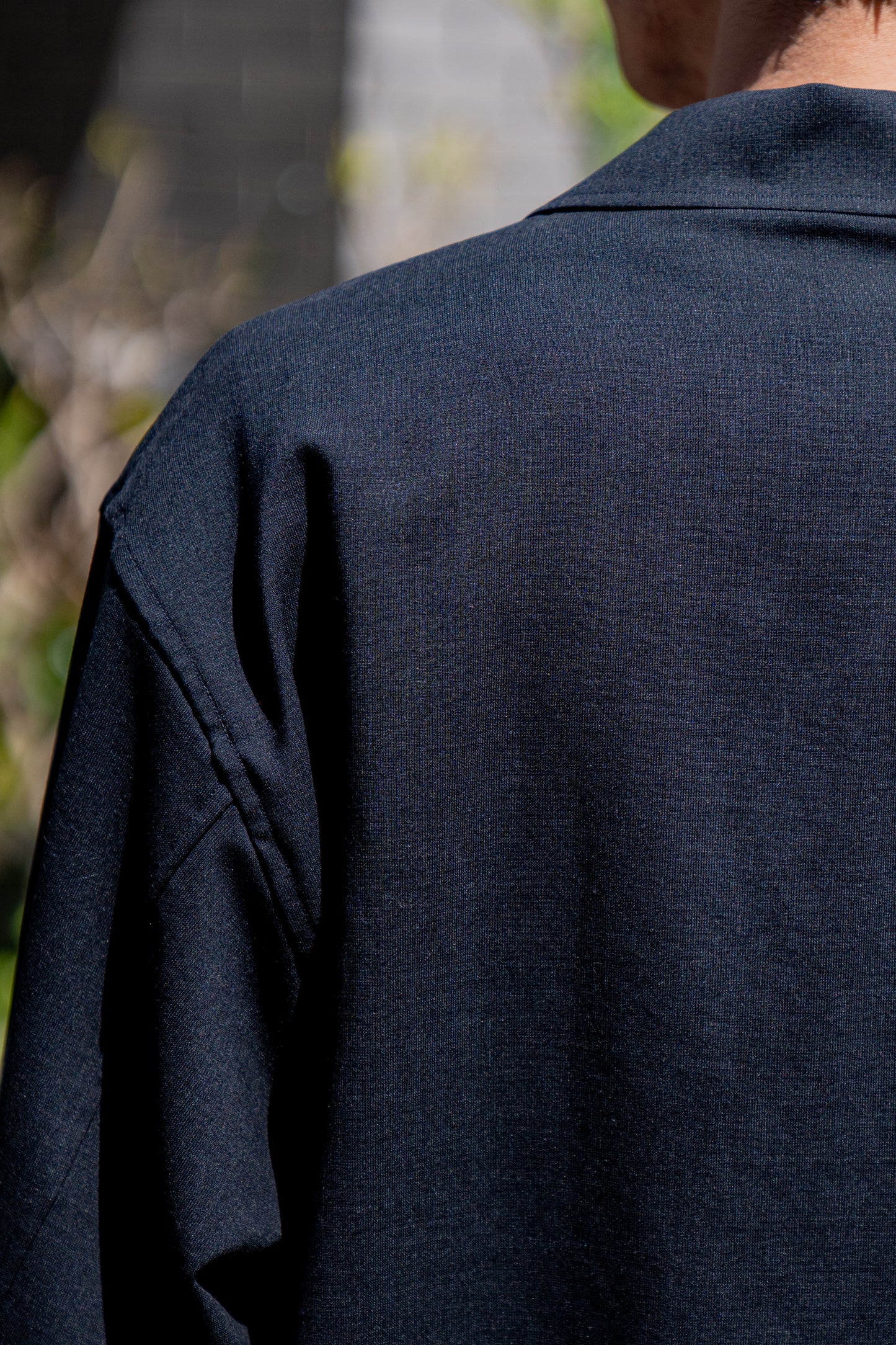 Washed Wool Voile Military Shirt