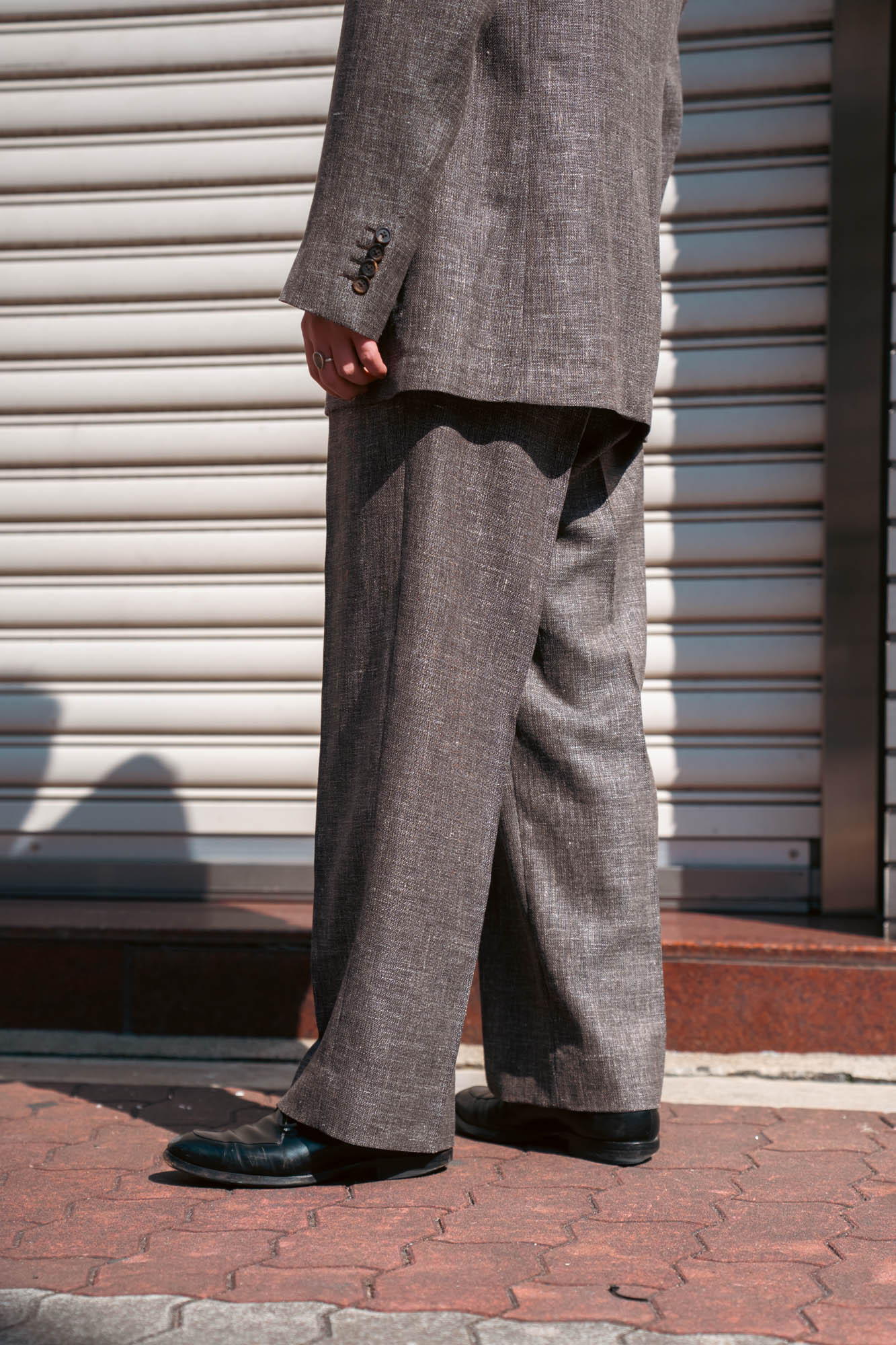 WOOL LINEN 1TUCK SLACKS