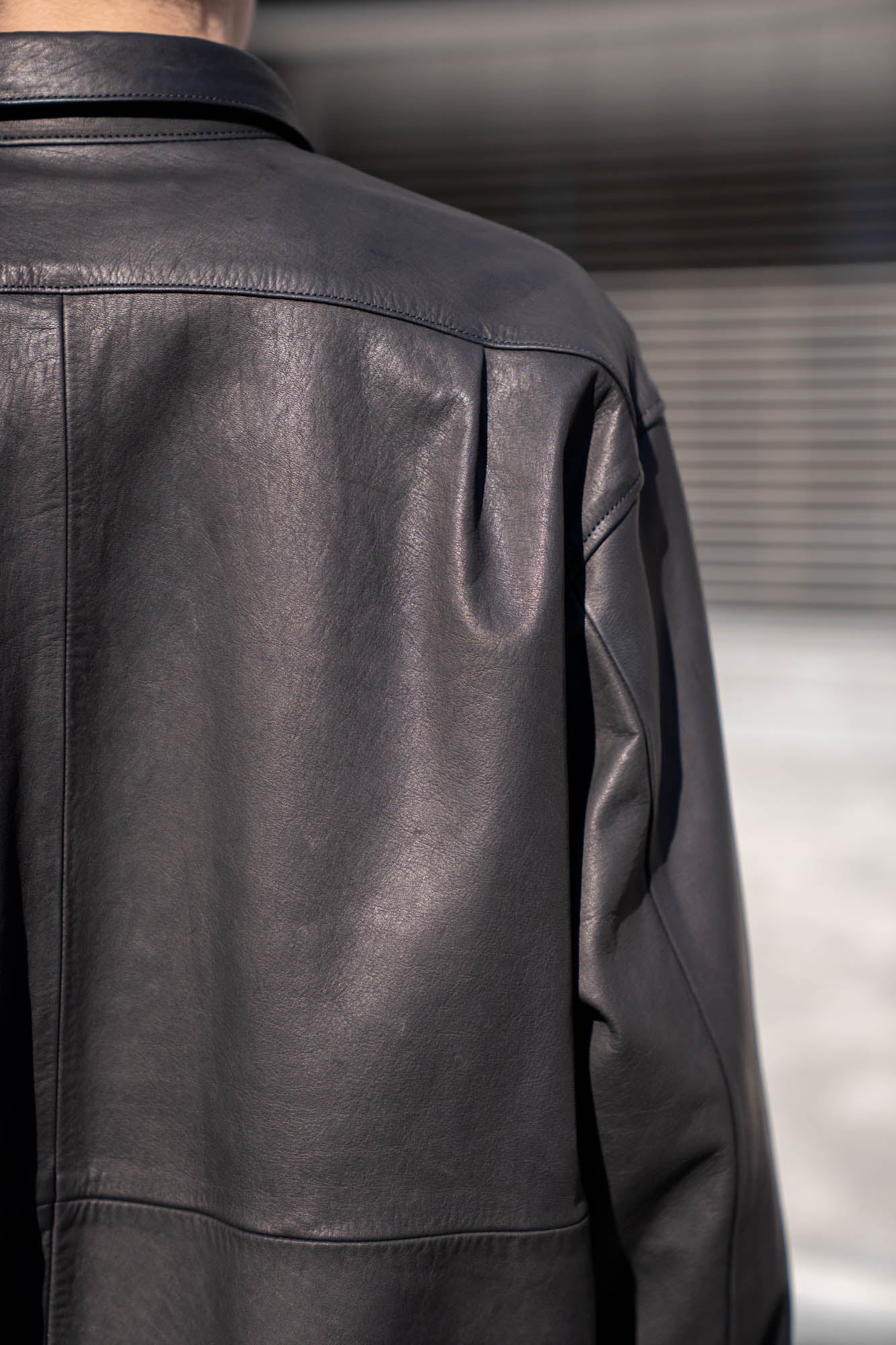 Cow Leather Wide Shirt