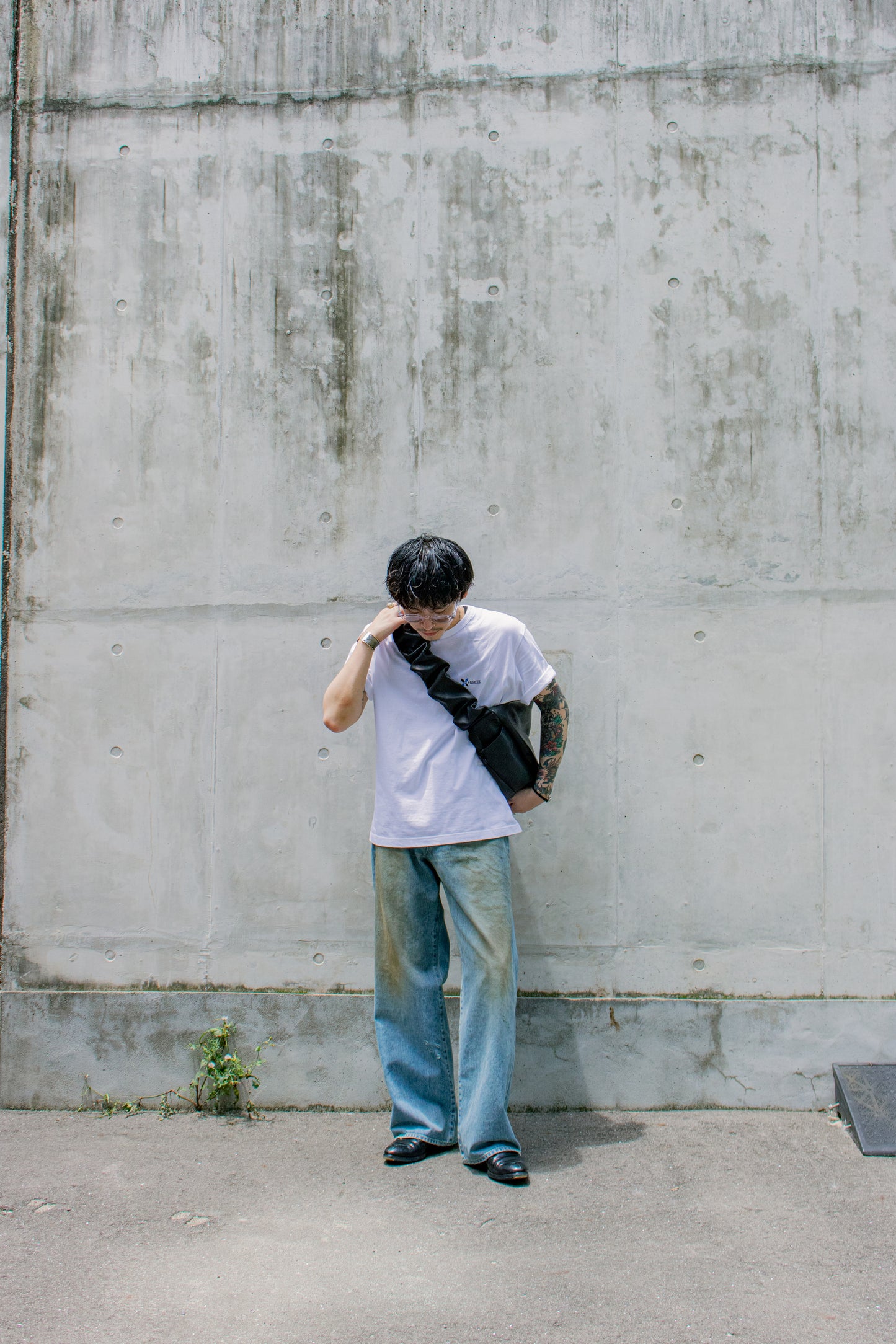 SHIRRING HANDLE LEATHER SHOULDER BAG(ST.1333)