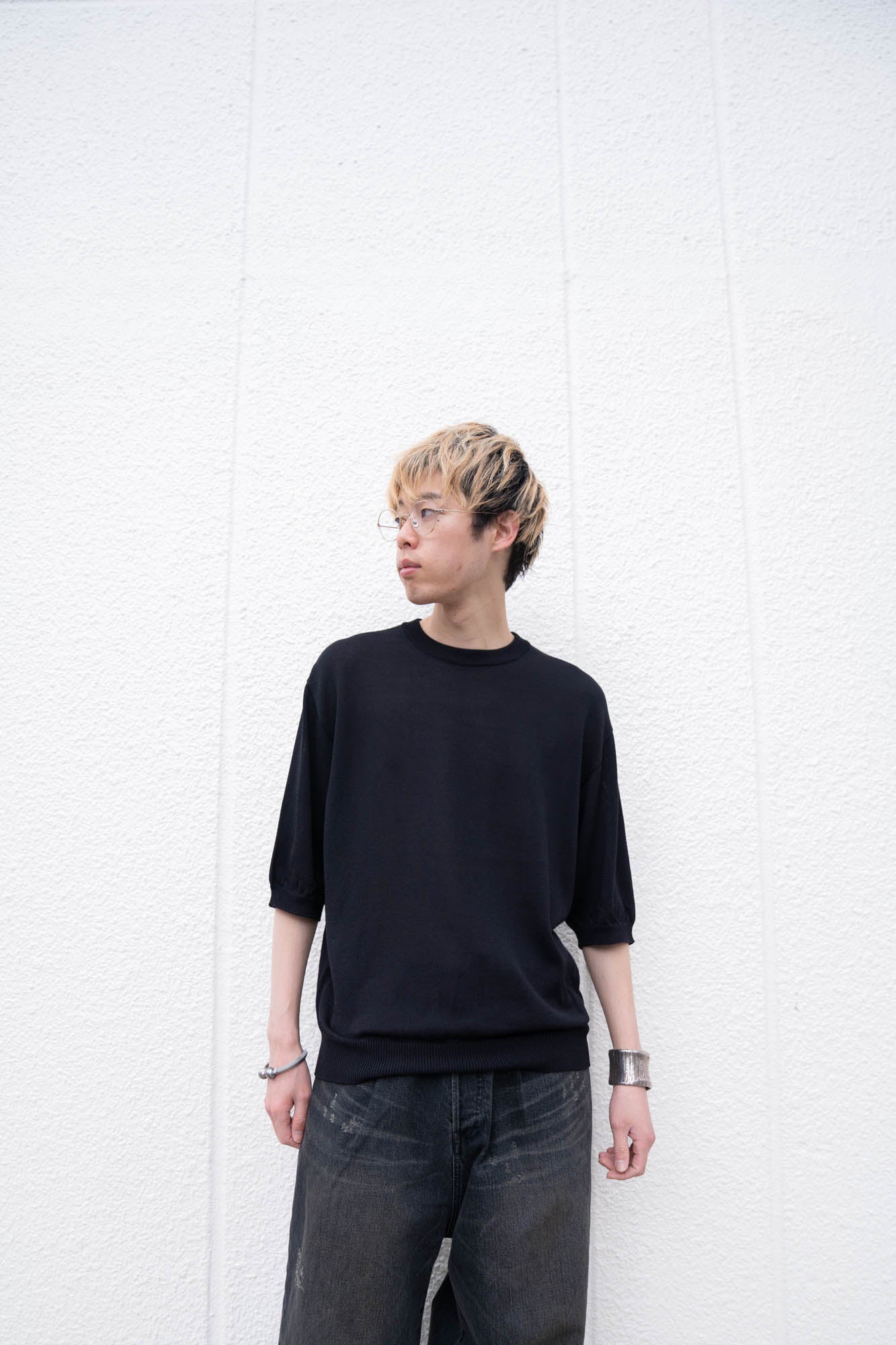 Wide knit T-Shirt