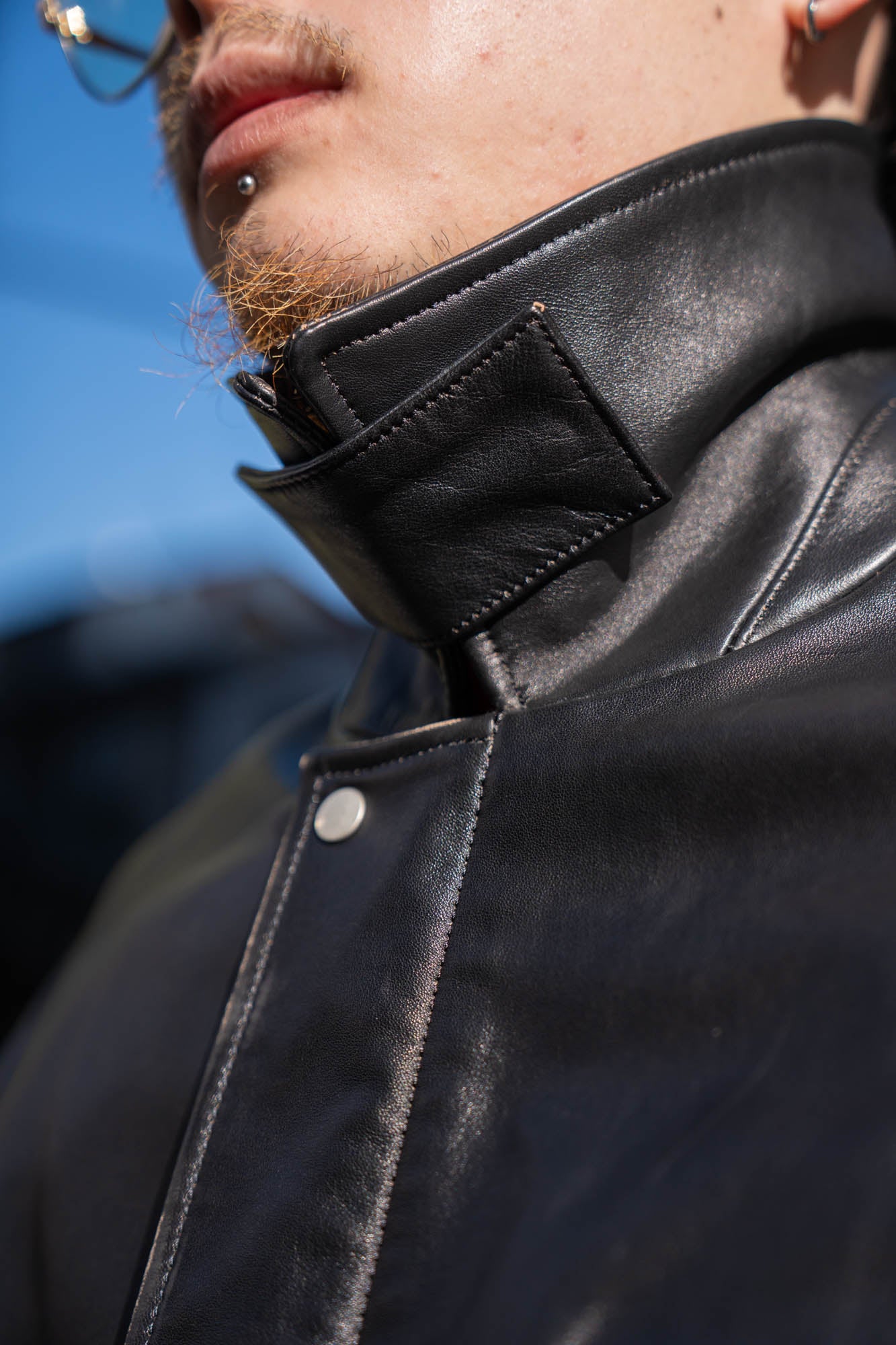 COW LEATHER VINTAGE ZIP JACKET(ST.1380)