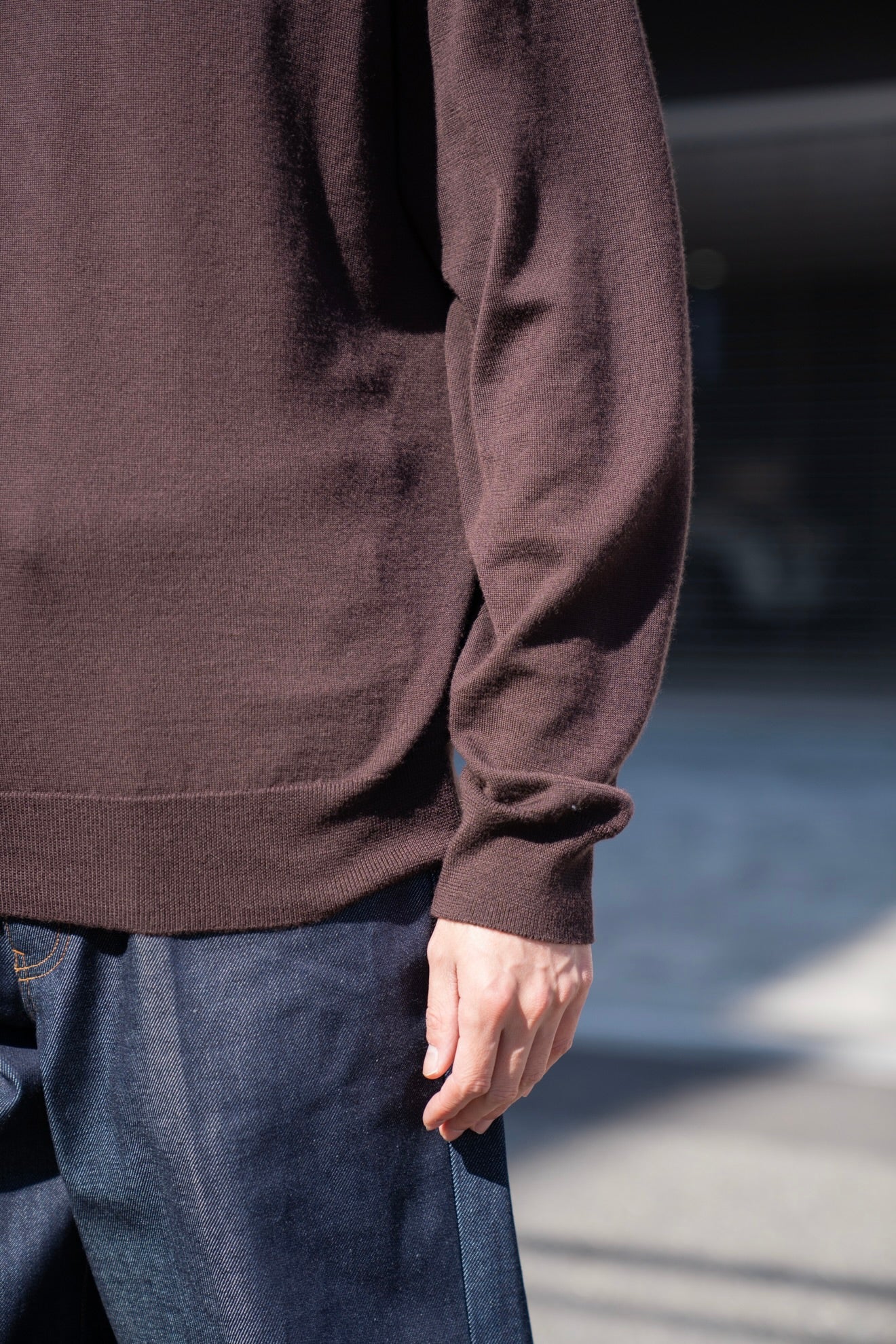 WOOL HIGH-NECK KNIT PULLOVER