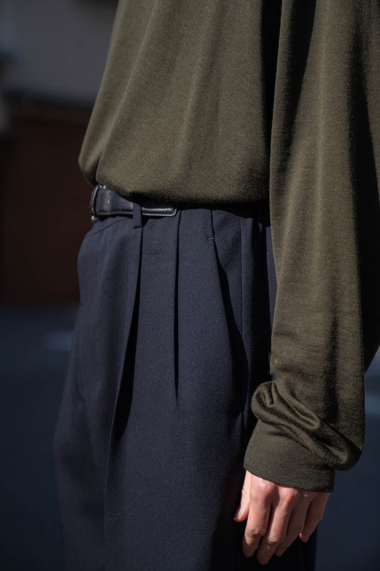TWO TUCKS WIDE TROUSERS