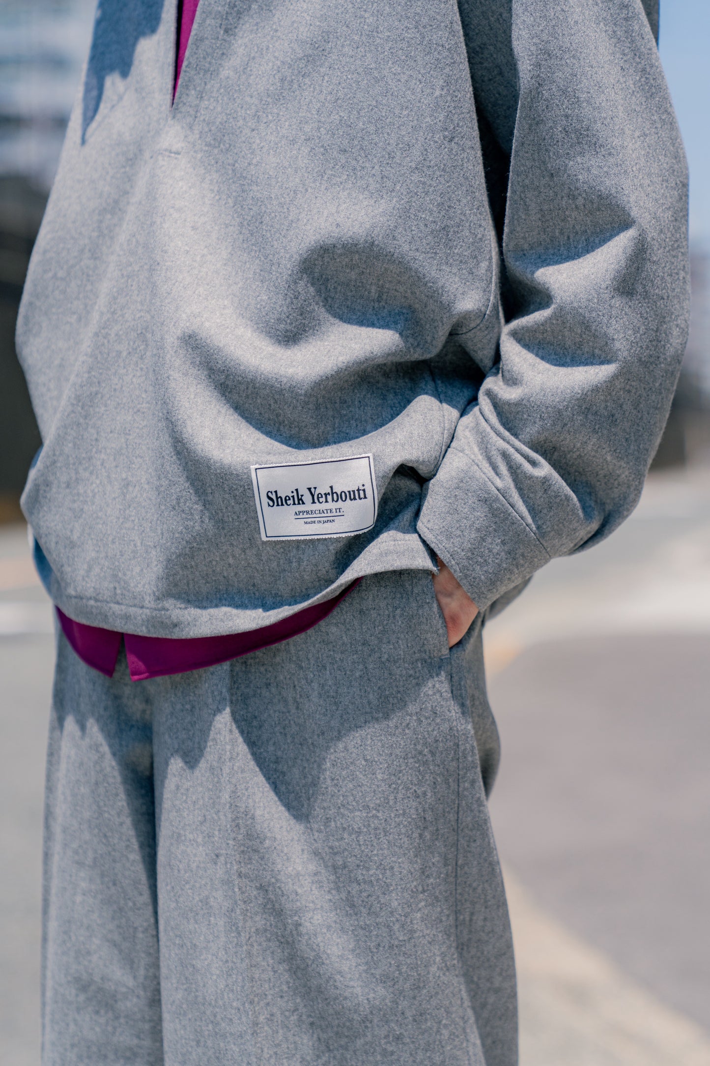 WOOL FRANNEL SKIPPER SHIRT