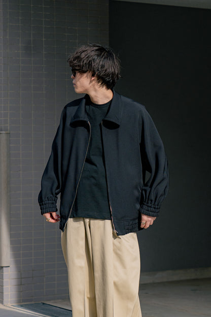 ZIP-UP BLOUSON IN RAYON TRICOTINE