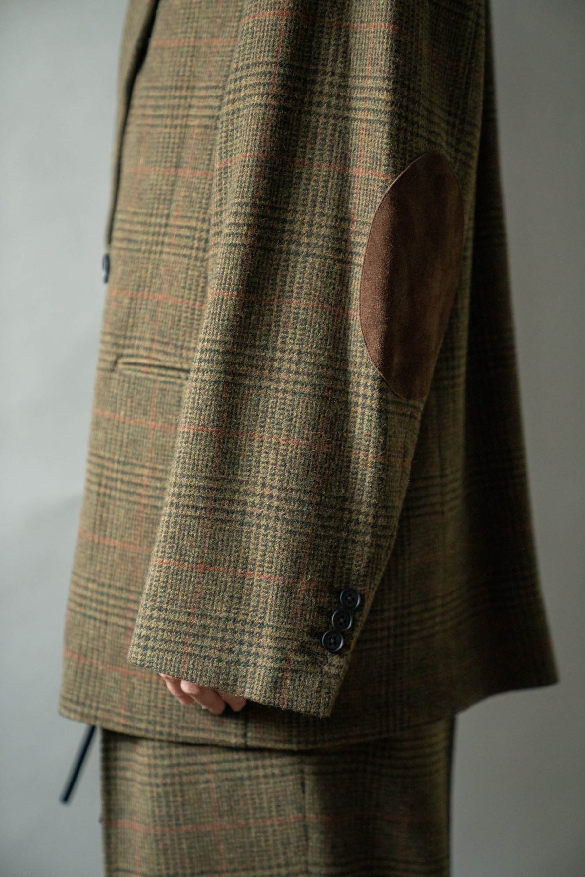 BRITISH TWEED OVERSIZED PEAK LAPEL JACKET(ST.1586)