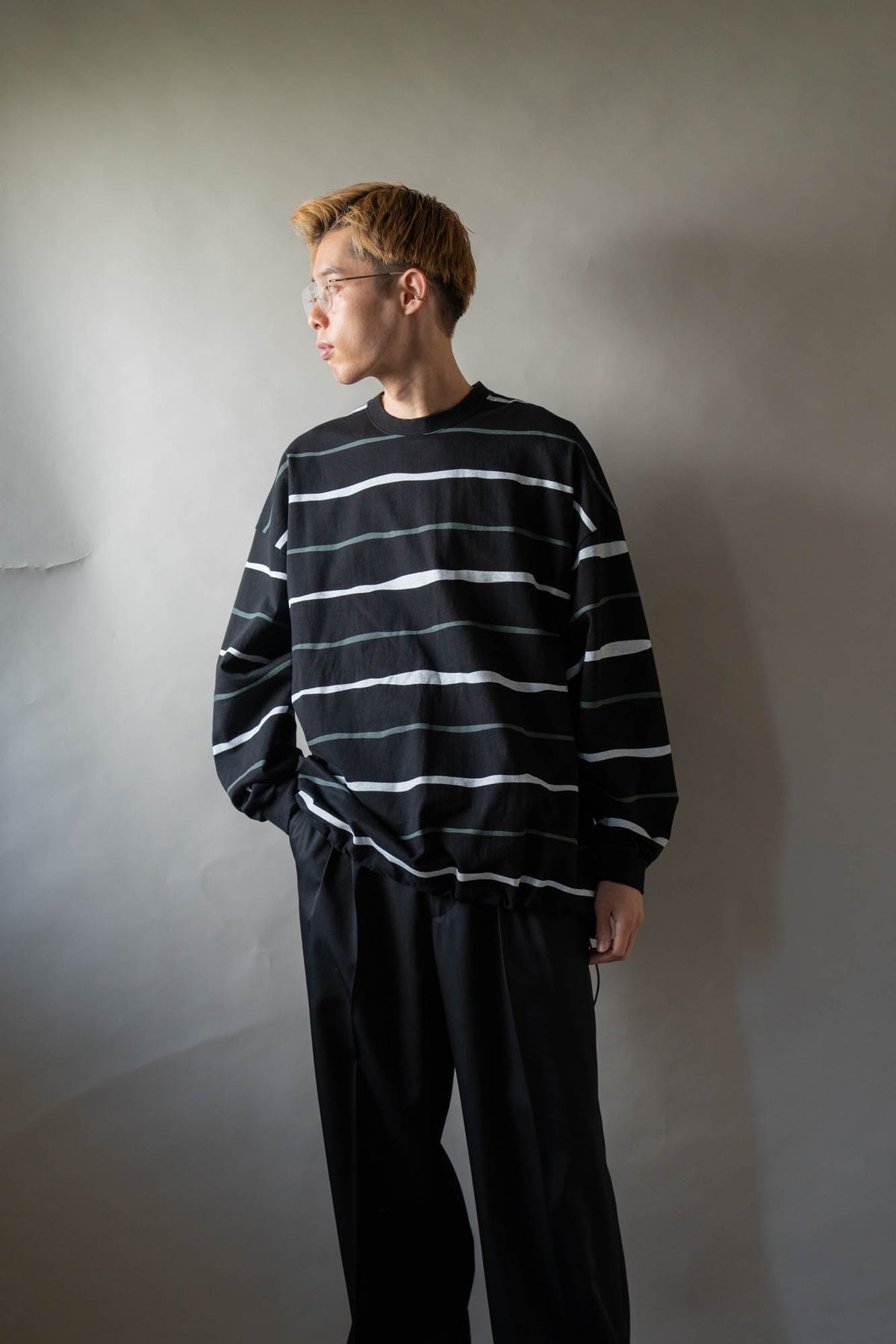 SUPER BIG STRIPE LS TEE