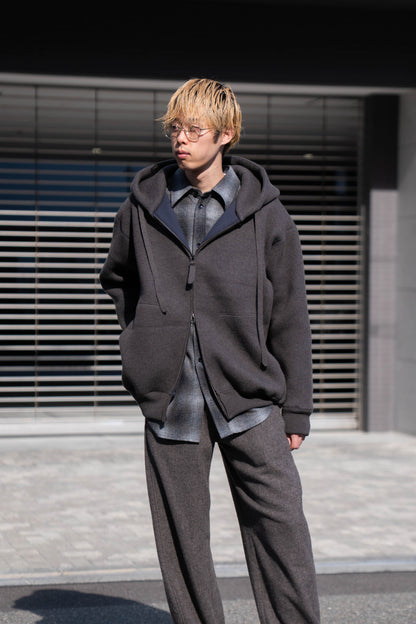 WOOL SWEAT ZIP HOODIE