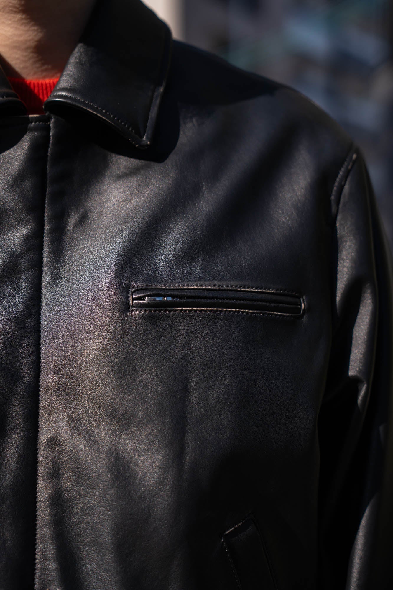 COW LEATHER VINTAGE ZIP JACKET(ST.1380)