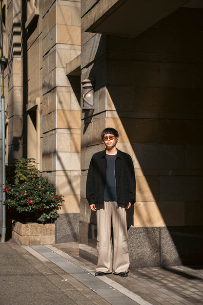 sheep suede light blouson