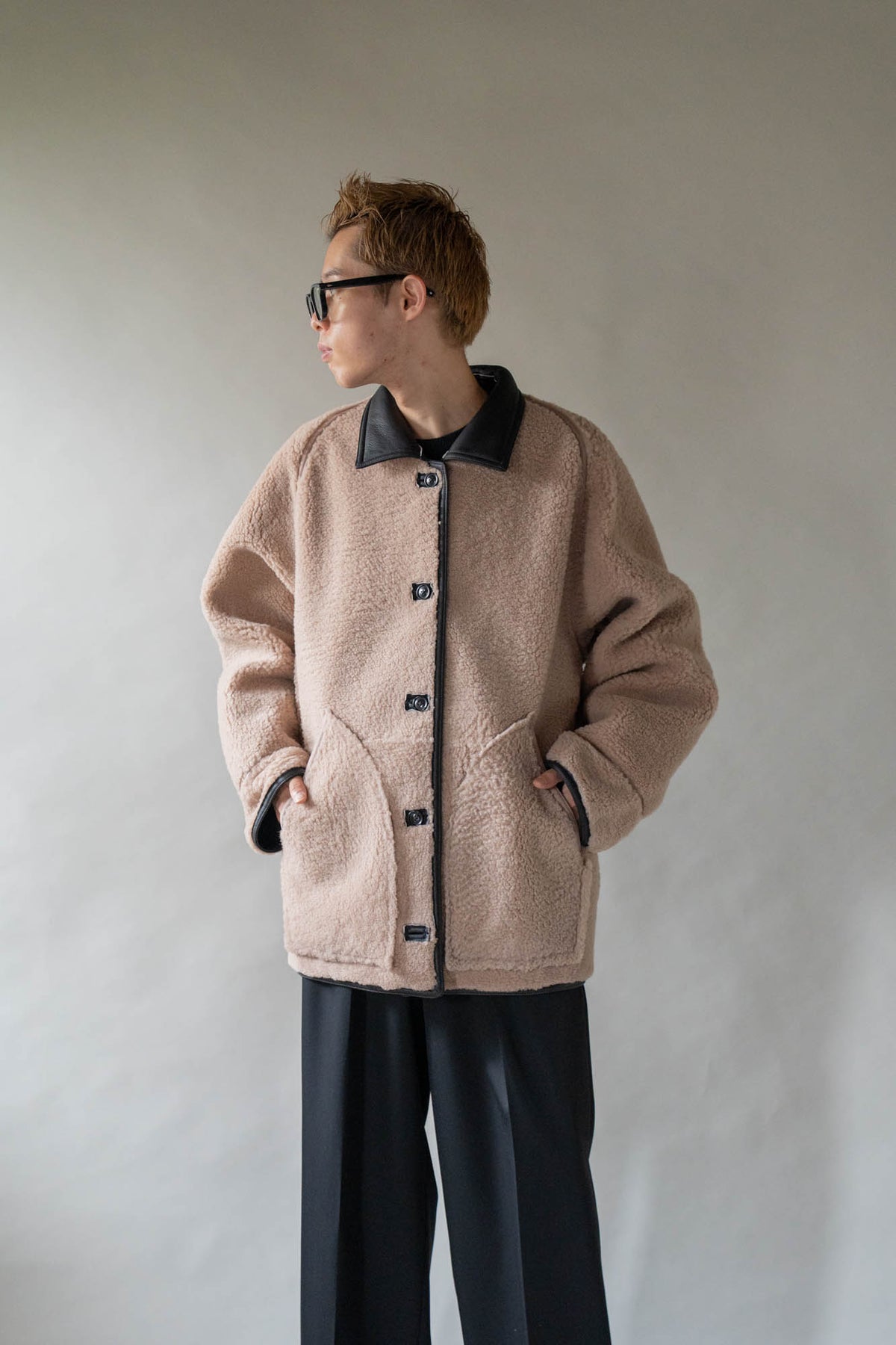 REVERSIBLE MOUTON BLOUSON