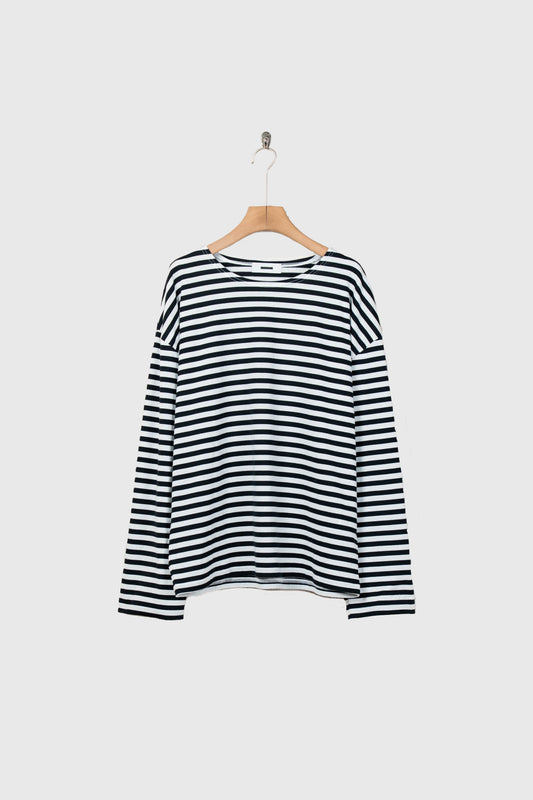 BORDER LONG T SHIRT