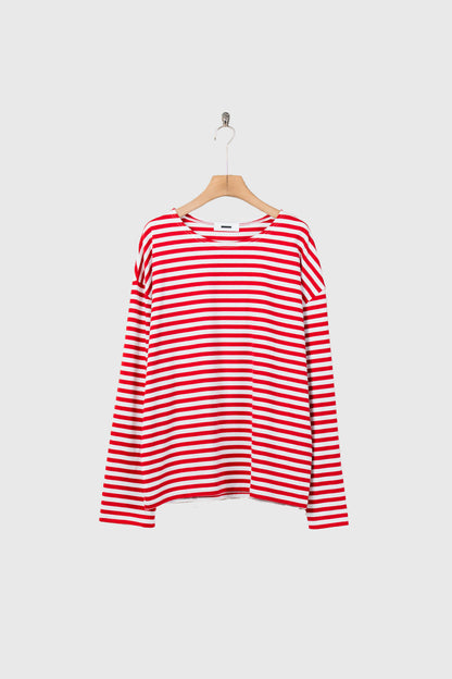 BORDER LONG T SHIRT