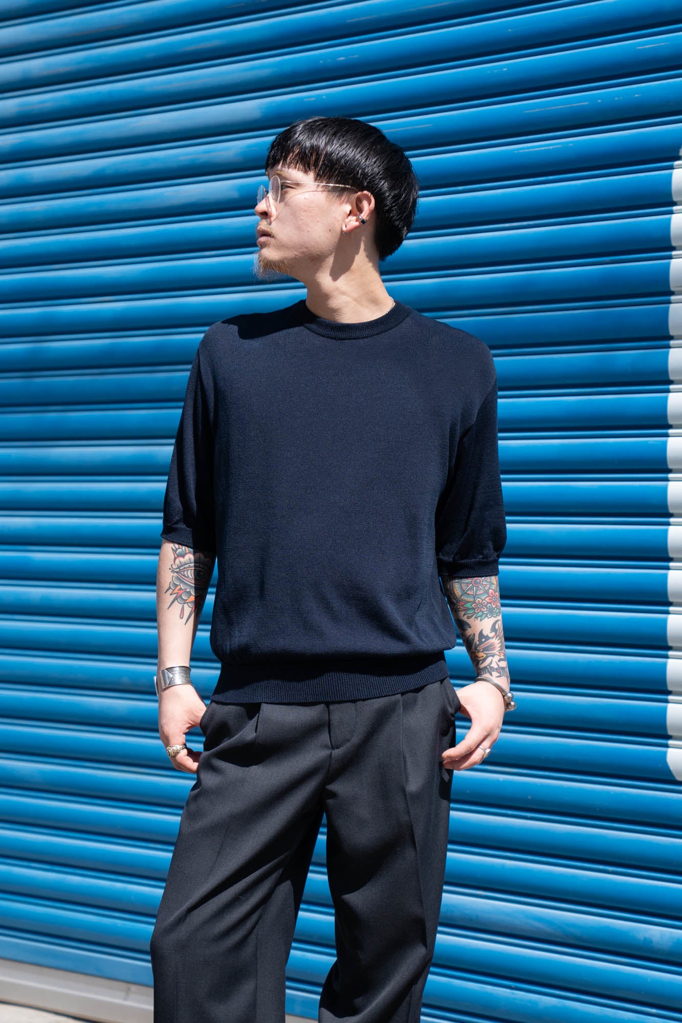 Wide knit T-Shirt