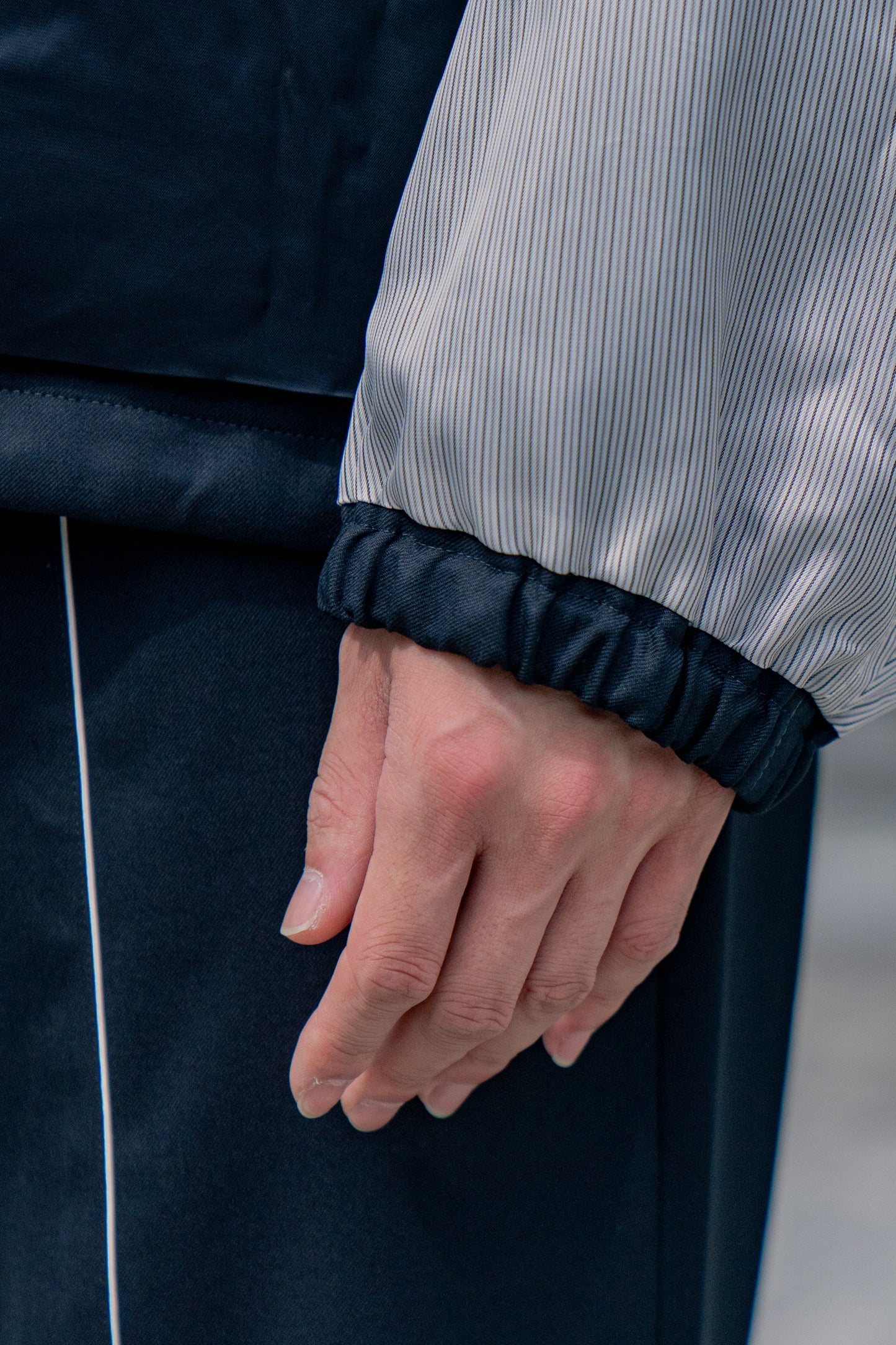 WOOL GABARDINE REVERSIBLE TRACK JACKET