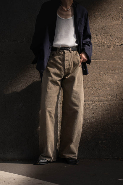 DEFORMATION WIDE COLOR DENIM PANTS(ST.1565)