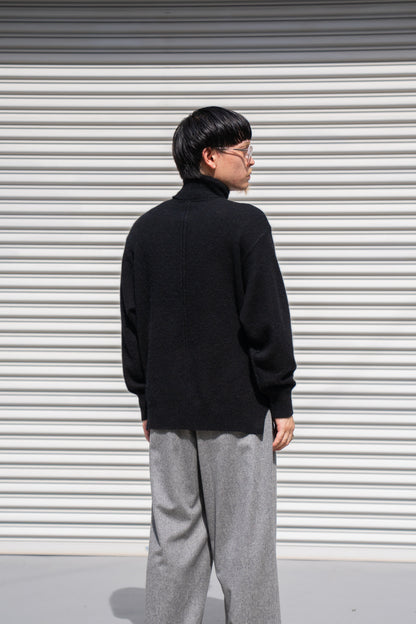 WOOL/ALPACA KNIT LOOSE TURTLE NECK PO(ST.1295)