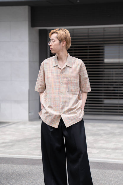 cotton ikat check shirt