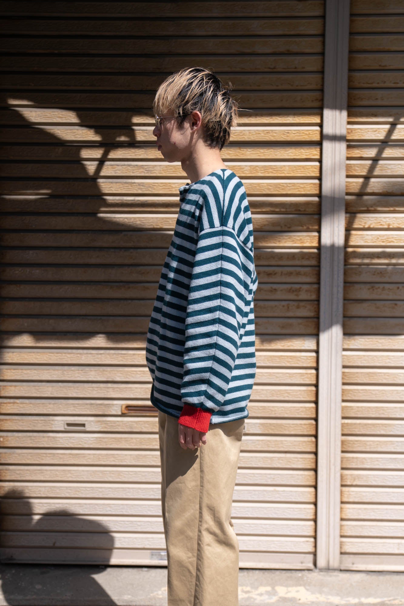Cotton skipper border pullover