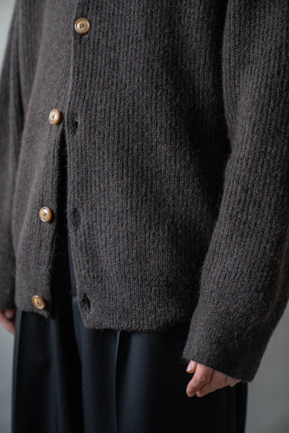 CREW-NECK KNIT CARDIGAN