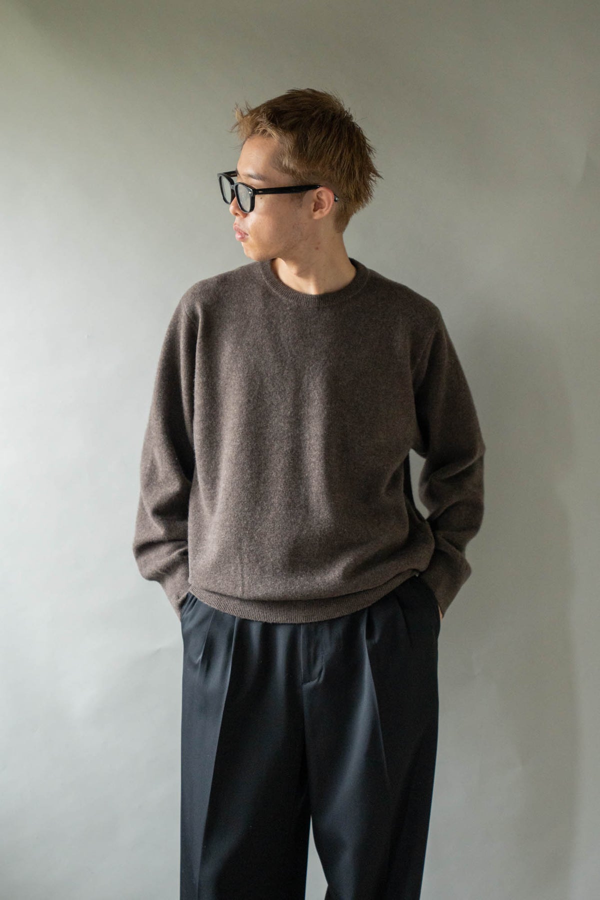 EXTRA FINE WOOL KNIT CREW NECK LS(ST.1634)