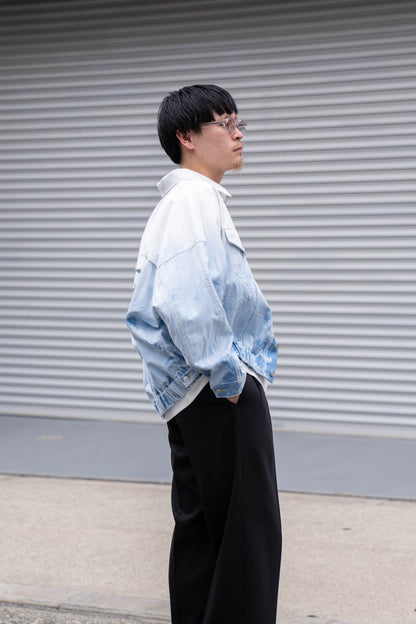 Shibori-bassen denim jacket