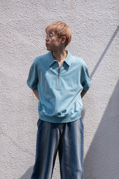 HALF ZIP JERSEY SHORT SLEEVE