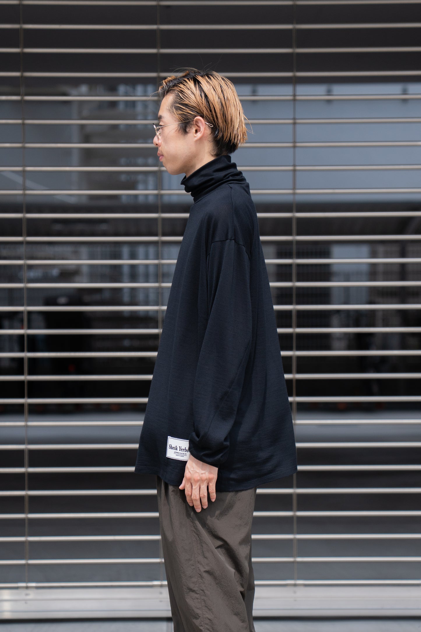 MERINO WOOL HIGH NECK L/S T-SHIRT