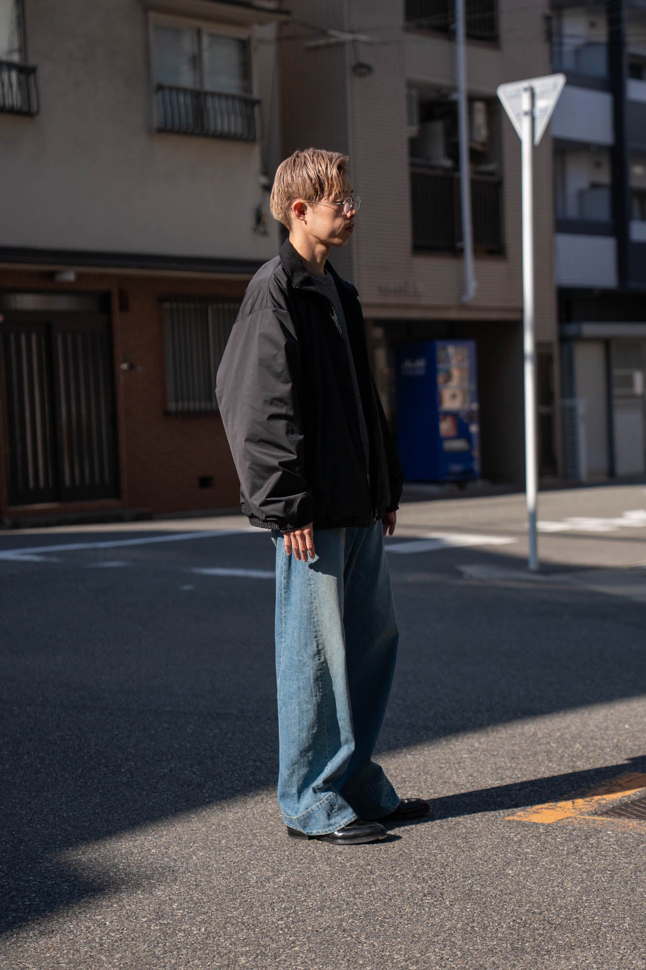 SILK-BACK STAND COLLAR ZIP JACKET(ST.1378)