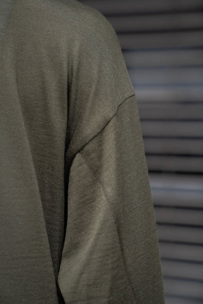 MERINO WOOL HIGH NECK L/S T-SHIRT