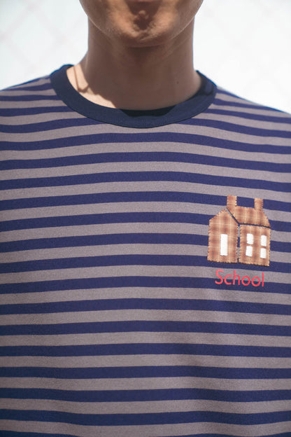 sign別注 Hand-Embroidered Stripe Long Sleeve T-Shirt