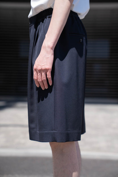 WOOL KERSEY WIDE EASY SHORT TROUSERS(ST.1436)