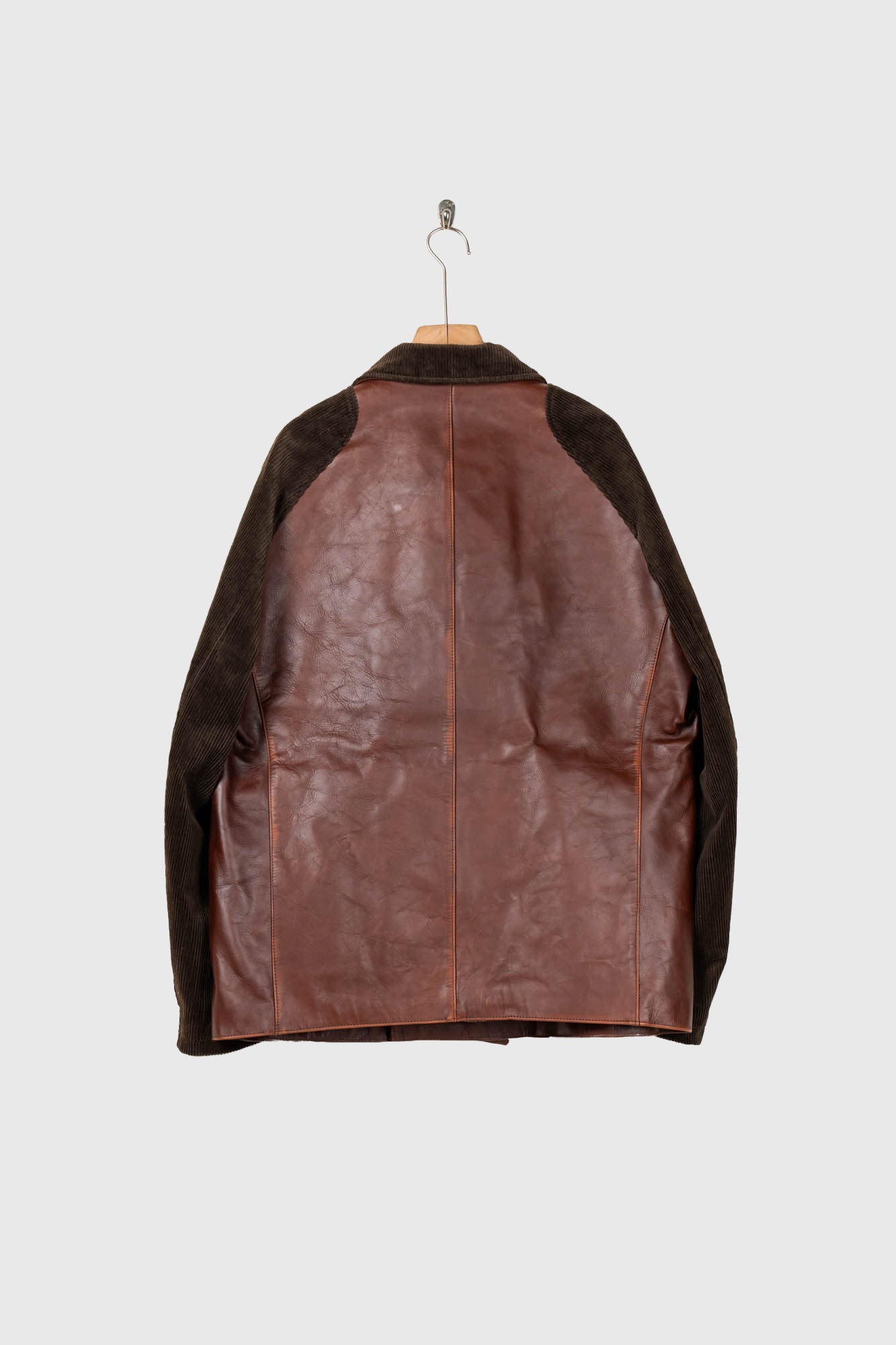 Combination leather jacket