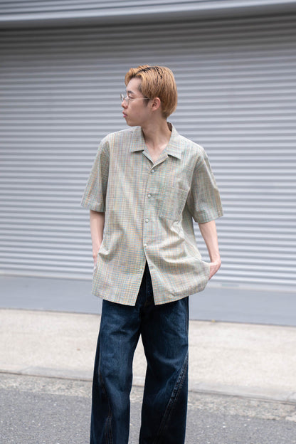 cotton ikat check shirt