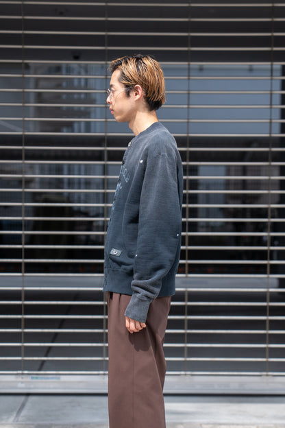 Vintage-effect sweat cardigan