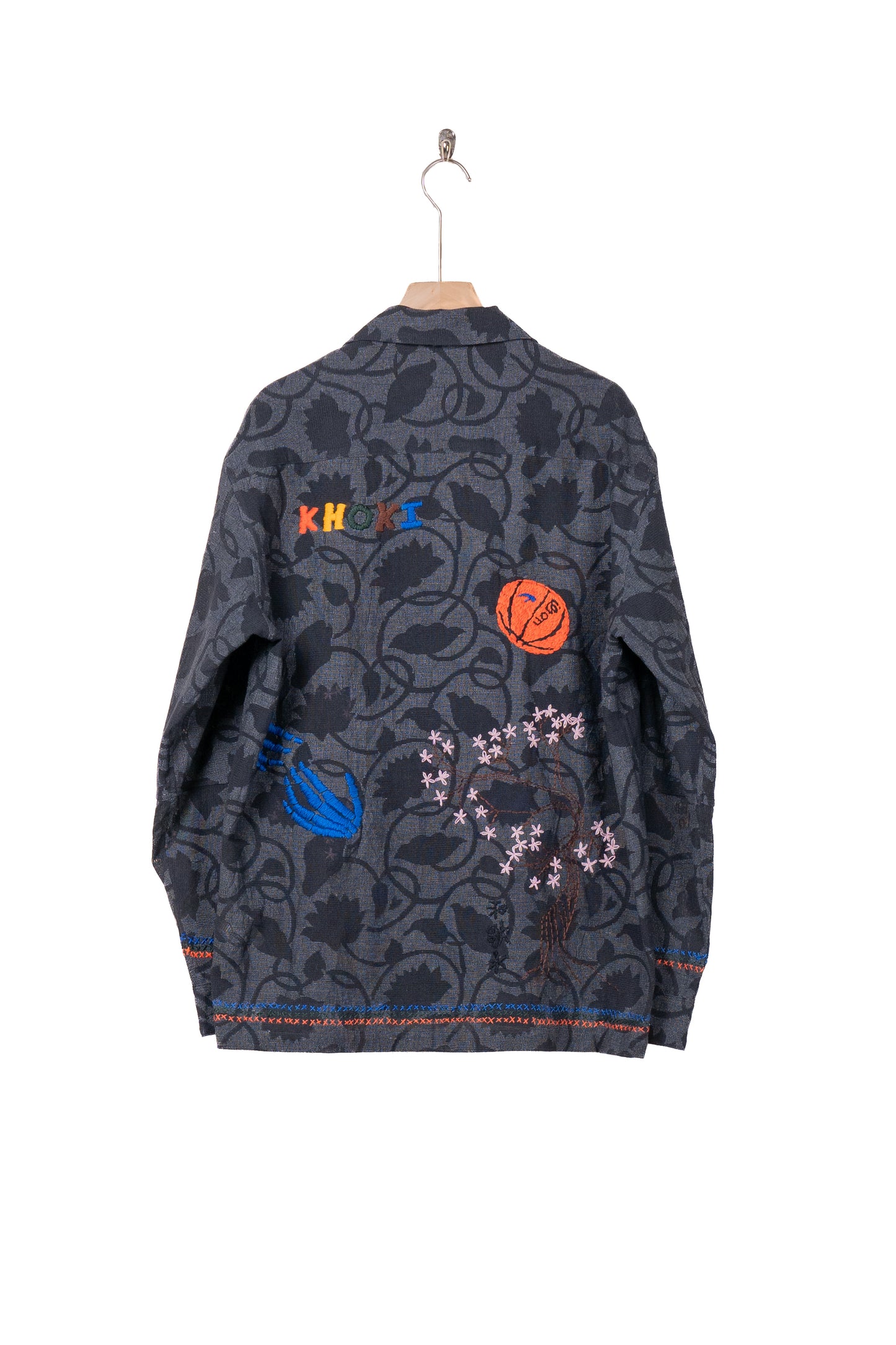 Hand embroidered-design long sleeve shirt