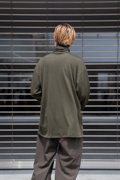 MERINO WOOL HIGH NECK L/S T-SHIRT