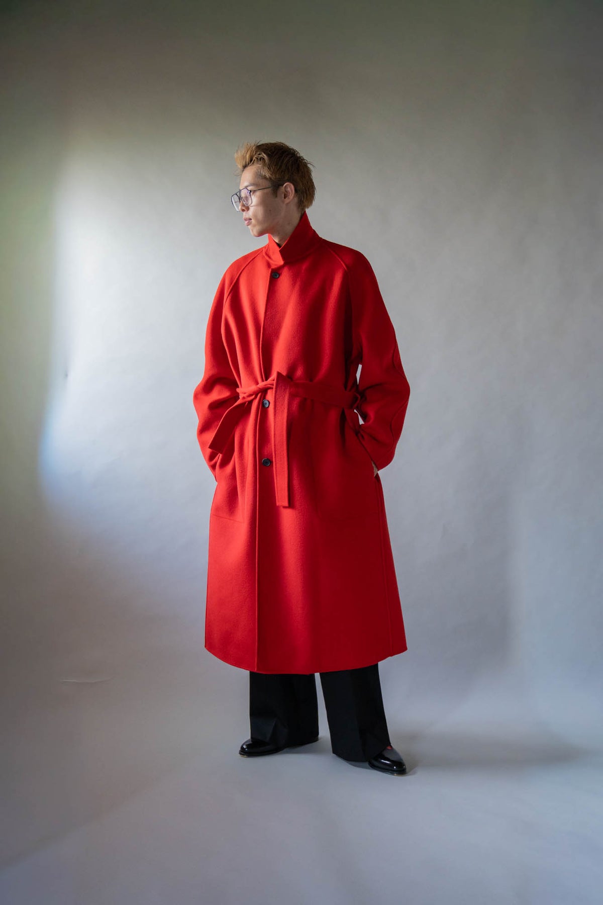 W/CA DOUBLE FACE NOTCH LAPEL COAT(ST.1544)