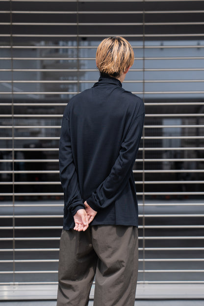 MERINO WOOL HIGH NECK L/S T-SHIRT