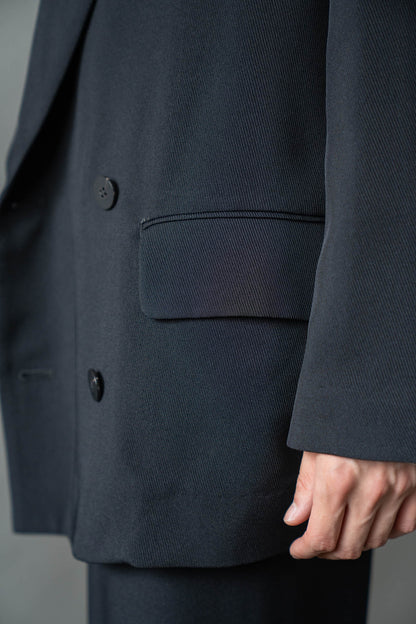 Double-breasted Jacket in Rayon Tricotine