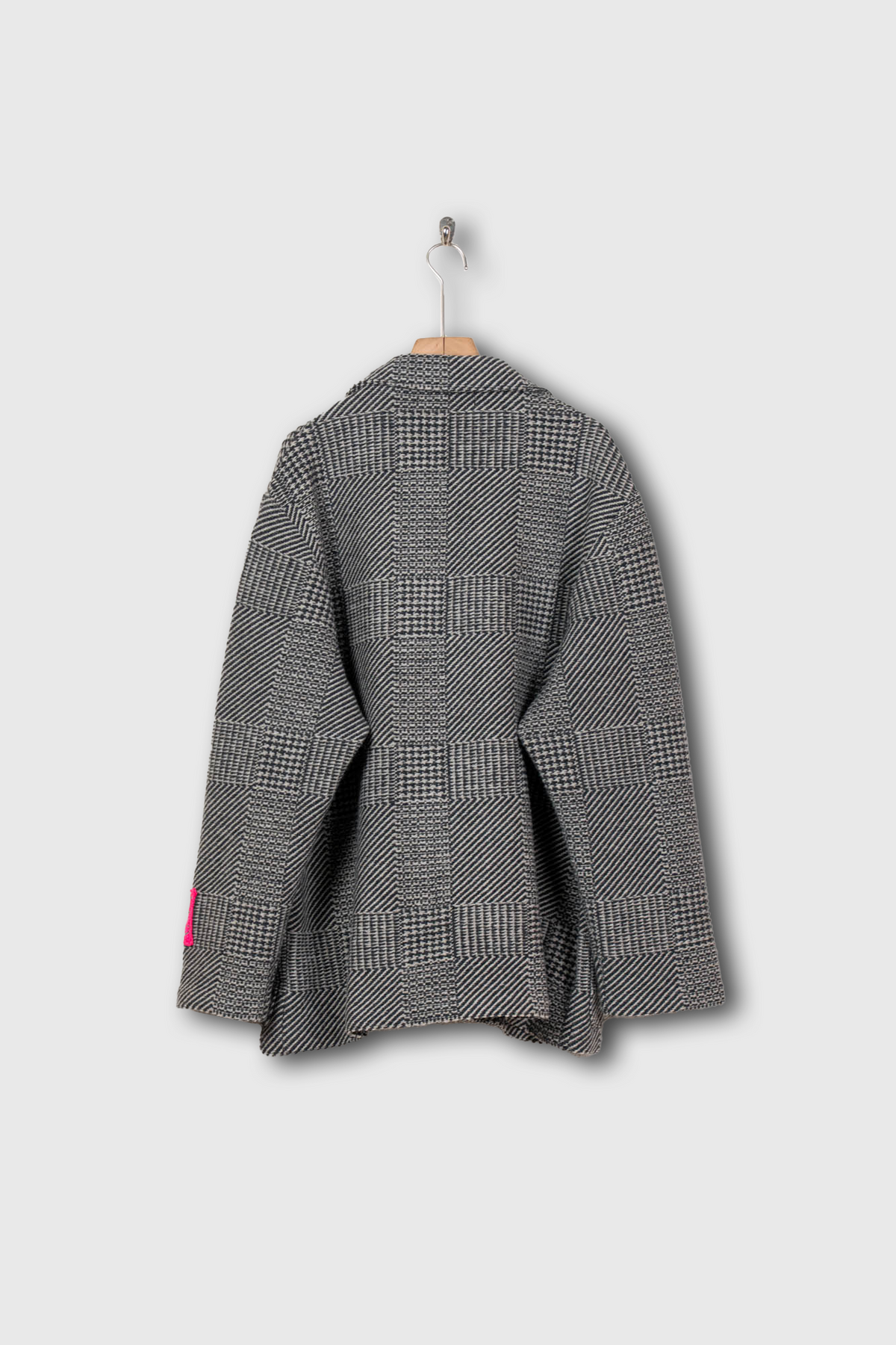 Knitted Tweed Check Tailored Jacket