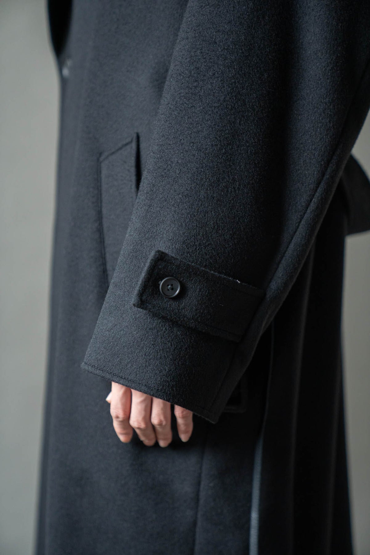 WOOL CASHMERE OVERSIZED PEAK LAPEL CHESTER COAT(ST.1533)