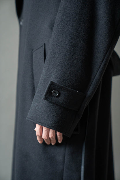 WOOL CASHMERE OVERSIZED PEAK LAPEL CHESTER COAT(ST.1533)